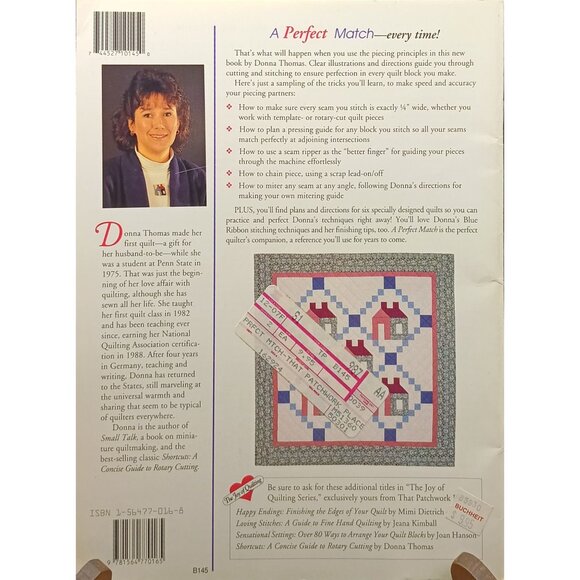 A Perfect Match Quilting Book By Donna Lynn Thomas - Picture 2 of 2